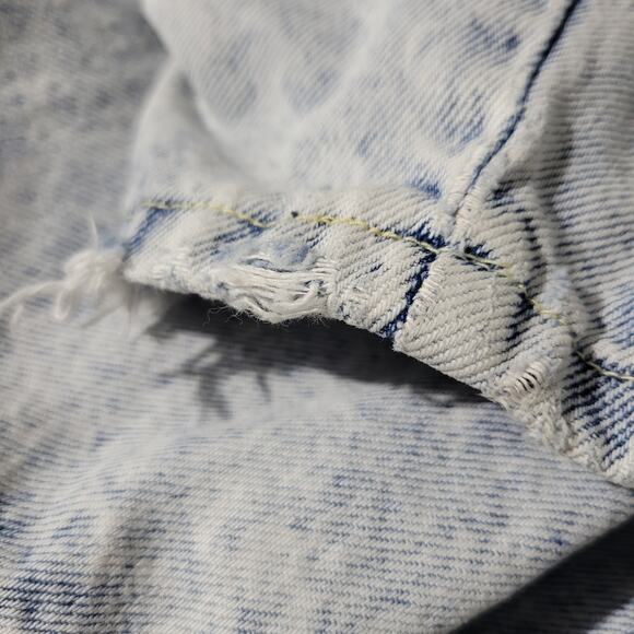 Vintage Stonewashed Jeans Blue Light Wash Denim Yoked Pleated Bareback Size 6 - Picture 15 of 16